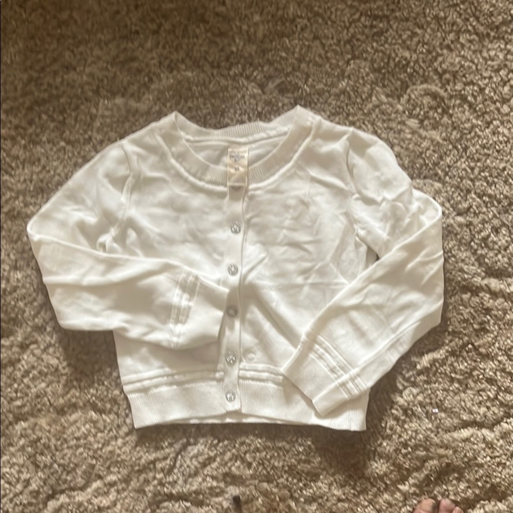 OshKosh B'gosh Classic White Button-Up Sweater